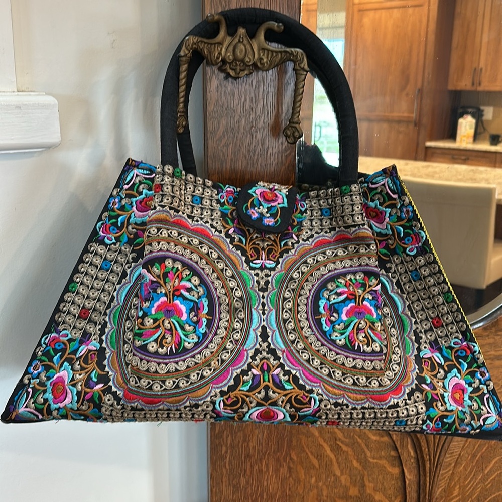 Ethnic folk Art tote/laptop bag